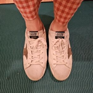 Golden Goose White Sneakers with Gray Details